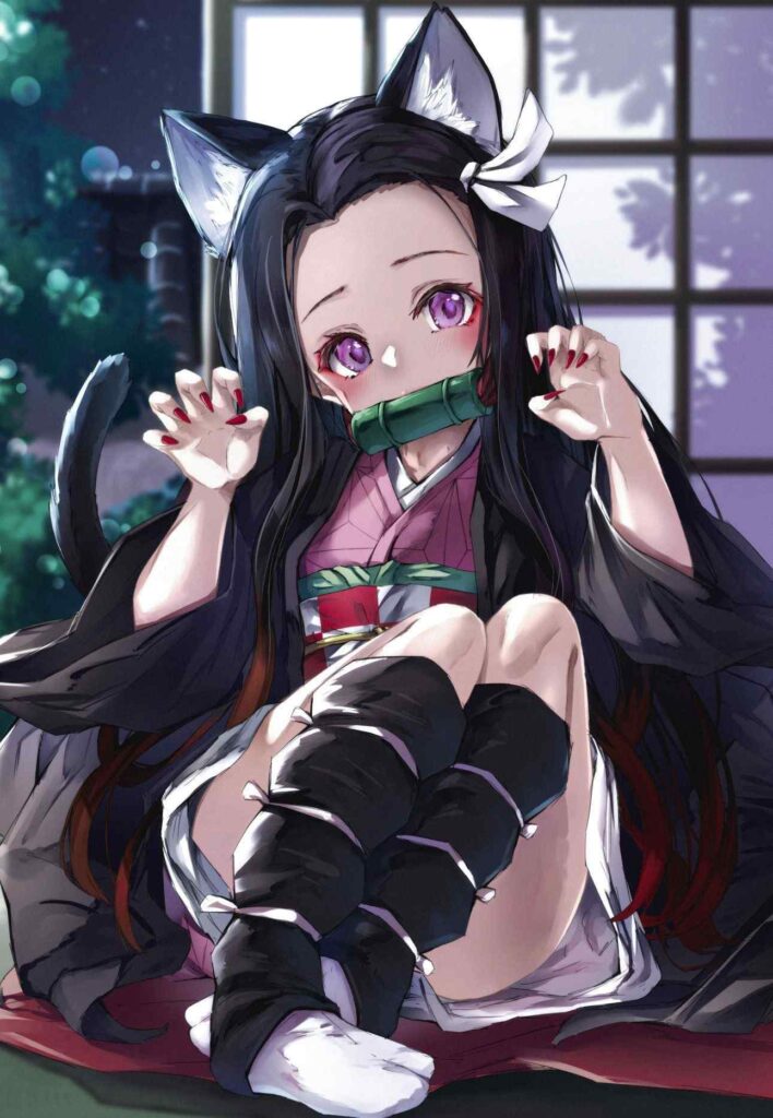 Nezuko Phone Wallpapers in demon form 15 Nezuko Phone Wallpapers - Demon Slayer Cute Nezuko Kamado 4K Backgrounds Download Wallpapers