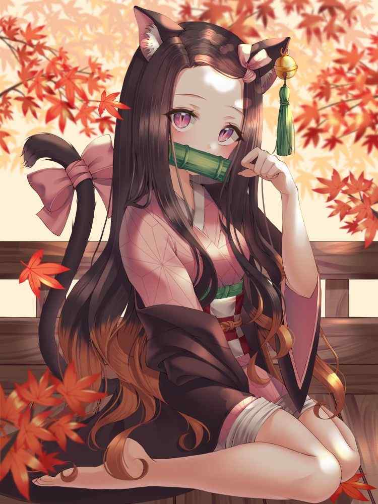 Nezuko Phone Wallpapers in demon form 16 Nezuko Phone Wallpapers - Demon Slayer Cute Nezuko Kamado 4K Backgrounds Download Wallpapers