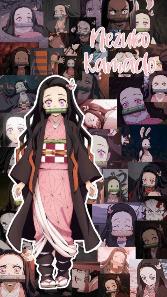 Nezuko Phone Wallpapers with a cherry blossom background 14 Nezuko Phone Wallpapers - Demon Slayer Cute Nezuko Kamado 4K Backgrounds Download Wallpapers