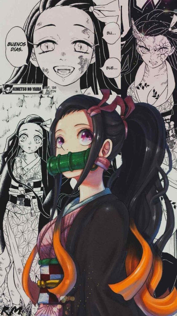 Nezuko Phone Wallpapers with a cherry blossom background 17 Nezuko Phone Wallpapers - Demon Slayer Cute Nezuko Kamado 4K Backgrounds Download Wallpapers