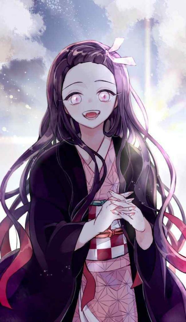 Nezuko Phone Wallpapers with a cherry blossom background 5 Nezuko Phone Wallpapers - Demon Slayer Cute Nezuko Kamado 4K Backgrounds Download Wallpapers