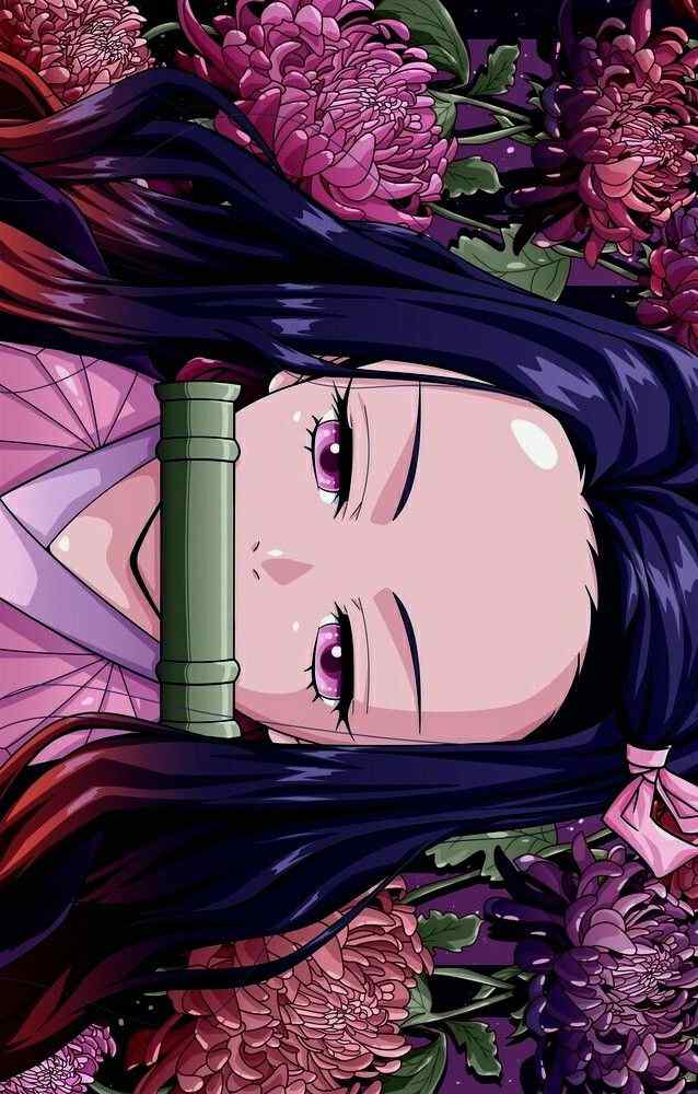 Nezuko phone wallpapers in a field of flowers 17 Nezuko Phone Wallpapers - Demon Slayer Cute Nezuko Kamado 4K Backgrounds Download Wallpapers