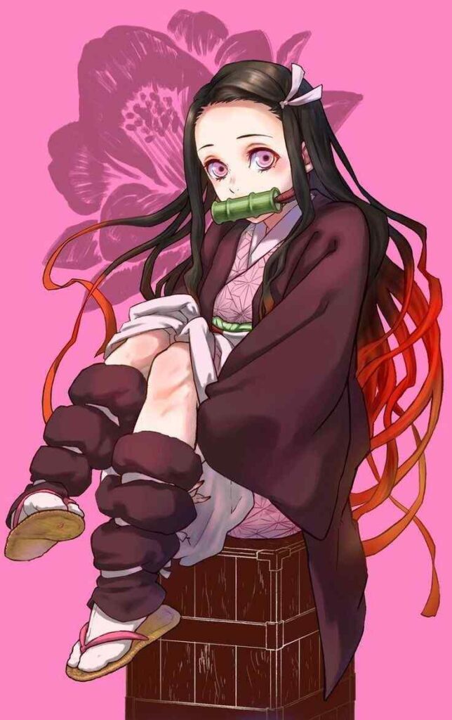 Nezuko phone wallpapers in a field of flowers 2 Nezuko Phone Wallpapers - Demon Slayer Cute Nezuko Kamado 4K Backgrounds Download Wallpapers