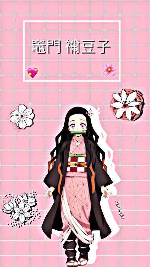 Nezuko phone wallpapers in a field of flowers 3 Nezuko Phone Wallpapers - Demon Slayer Cute Nezuko Kamado 4K Backgrounds Download Wallpapers