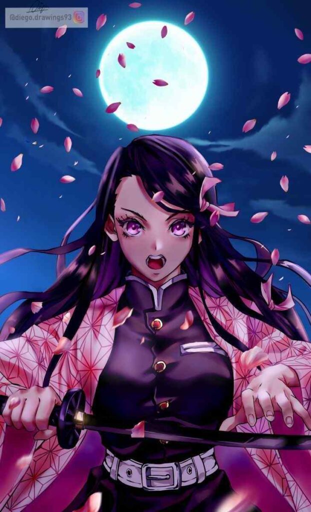 Nezuko phone wallpapers in a field of flowers 9 Nezuko Phone Wallpapers - Demon Slayer Cute Nezuko Kamado 4K Backgrounds Download Wallpapers